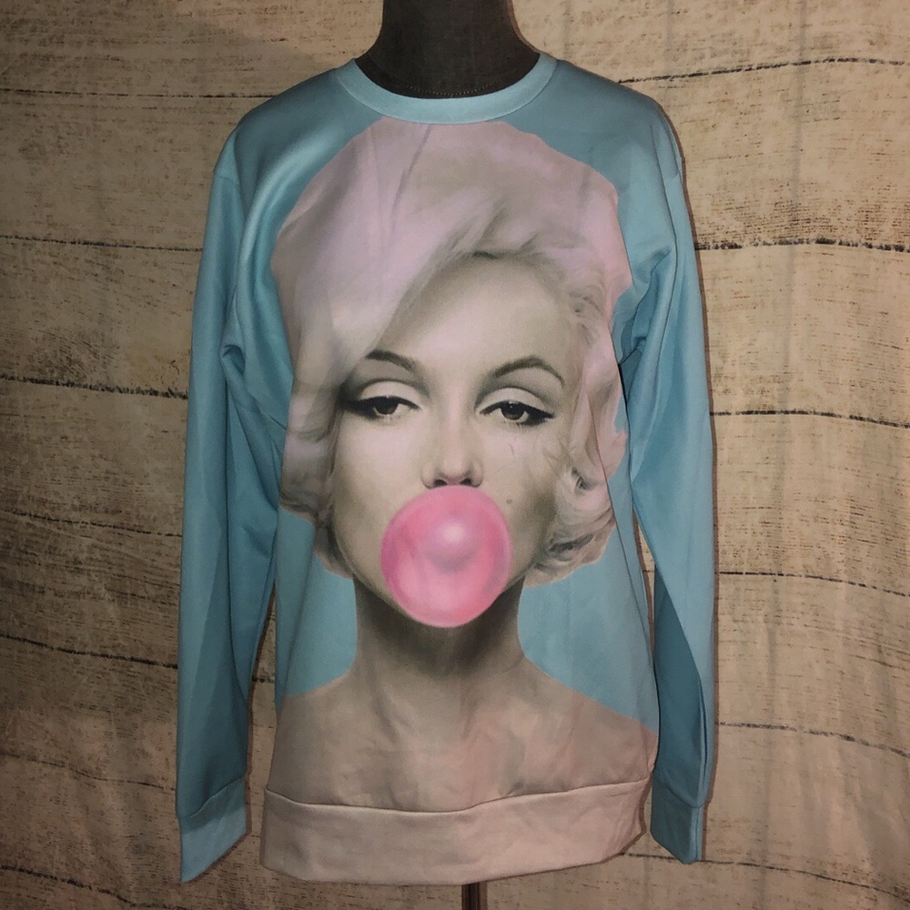 1991NC graphic print long sleeve top